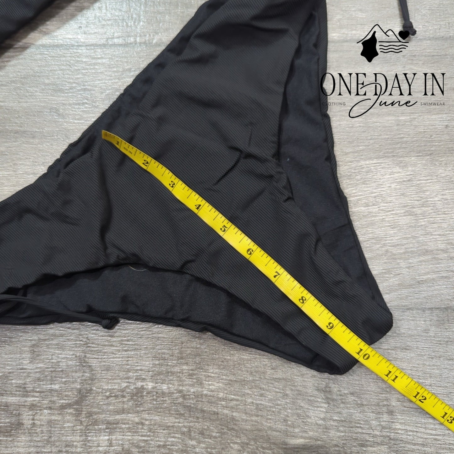 Zuobango One Shoulder Ribbed Tie Side Bikini Swimsuit Size XL