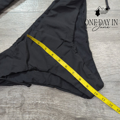 Zuobango One Shoulder Ribbed Tie Side Bikini Swimsuit Size XL