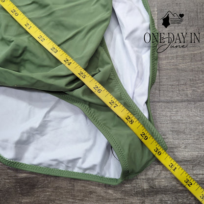 Aleumdr Twist Front Halter One Piece Swimsuit Size L