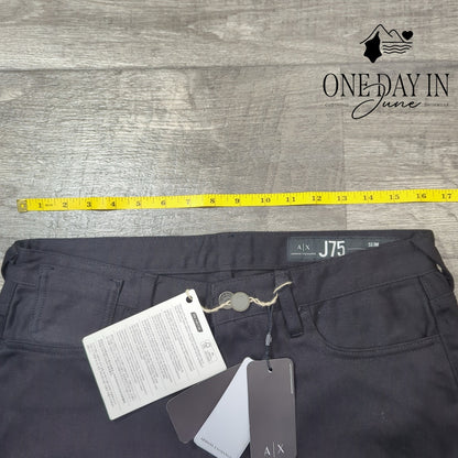 Armani Exchange J75 Slim Jeans Black Denim A|X NWT Size 30X32