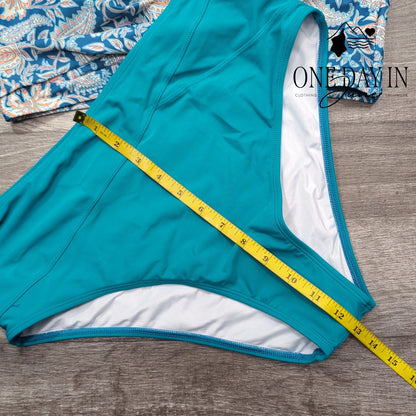 Cupshe Twist Front high Waist Bikini Swimsuit Size L