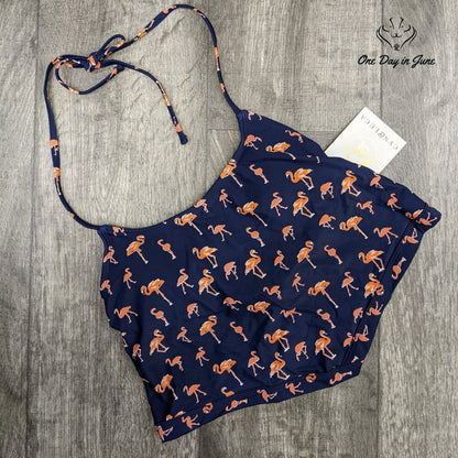 Cyn Luca Standard Hankerchief Tankini Top Swimsuit Size S