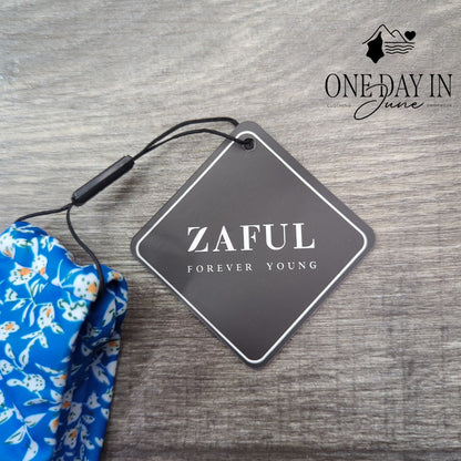 Zaful Tie Back Underwire Floral Bikini Swimsuit Size M