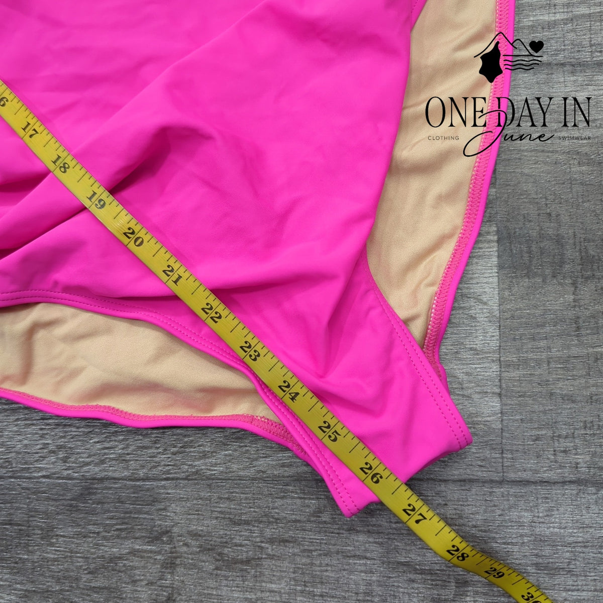Eomenie Tie Back Molded Cup One Piece Swimsuit Hot Pink Ruched NWT Size L