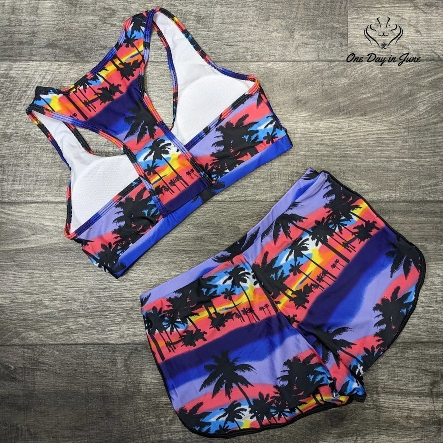Jaycosin Crop Top Halter Bikini Swimsuit Size S