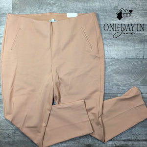 Chico's So Slimming Juliet Slim Leg Pants Tan Beige Tall Size Chico's 4T (20T)
