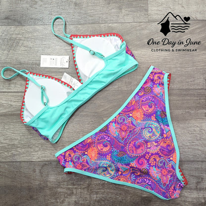 Cupshe Embroidered Edge Bikini Swimsuit Size L