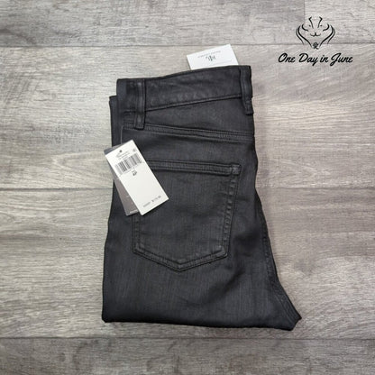 Ralph Lauren Coated High Rise Skinny Ankle Jeans Black NWT $175 Size 4P