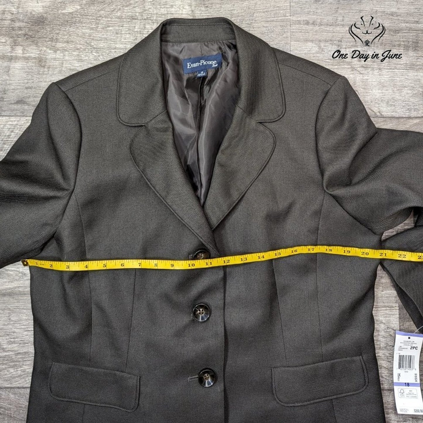 Evan Picone 3 Button Blazer Size 18