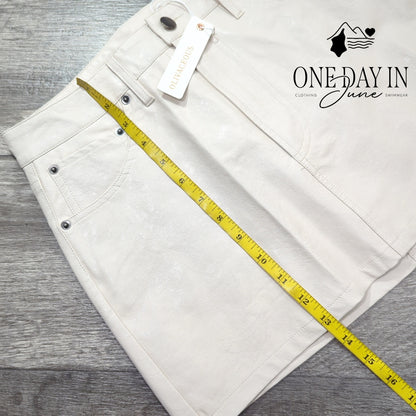 Olivabeous Faux Leather Lined Skirt Size S