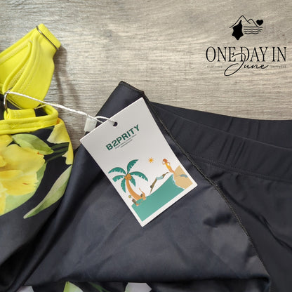 B2Prity Floral Boyshort Tankinii Swimsuit Size L