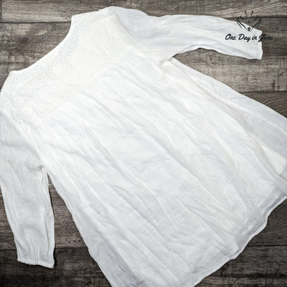 Indigo Soul Long Sleeve Yoke Top Size S