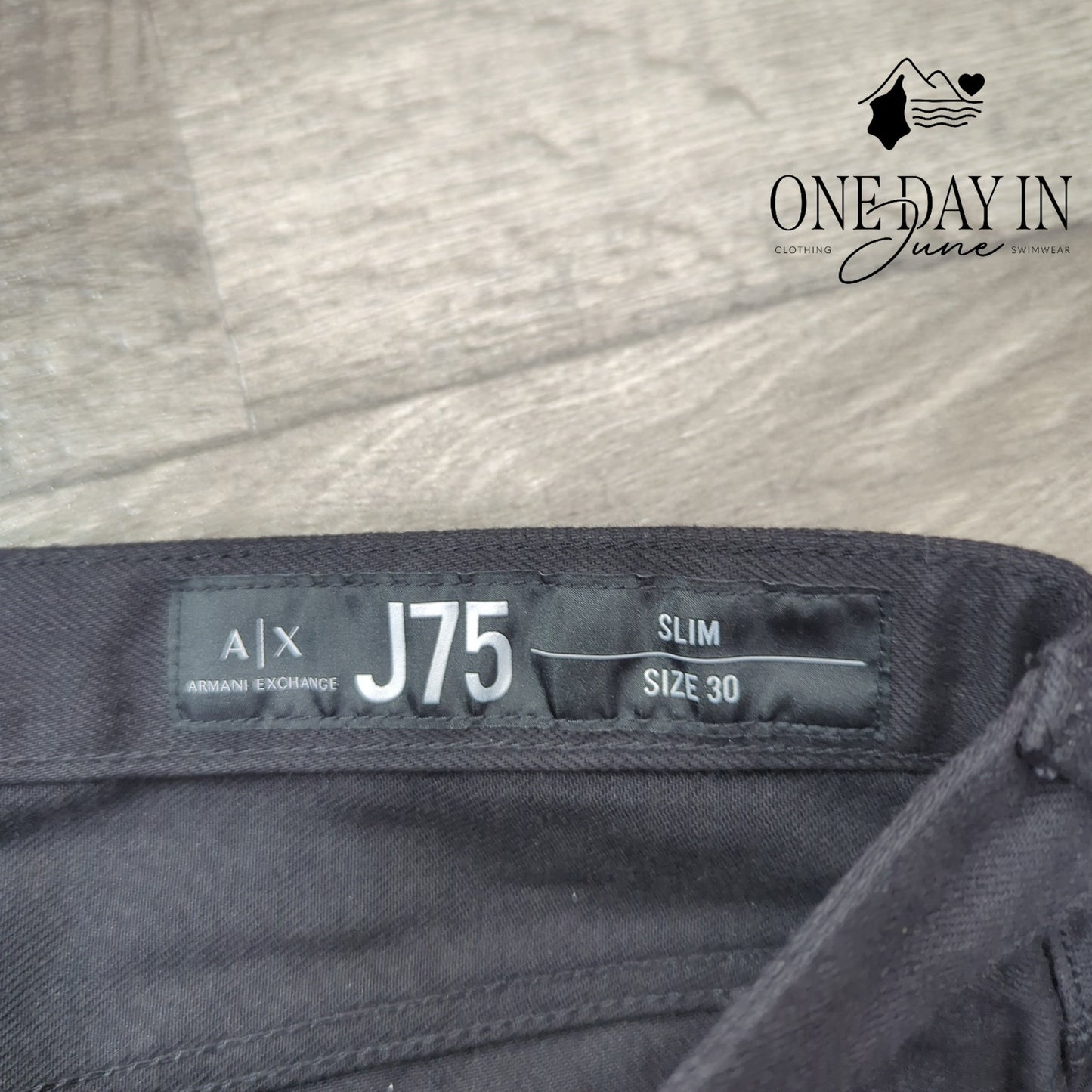 Armani Exchange J75 Slim Jeans Black Denim A|X NWT Size 30X32