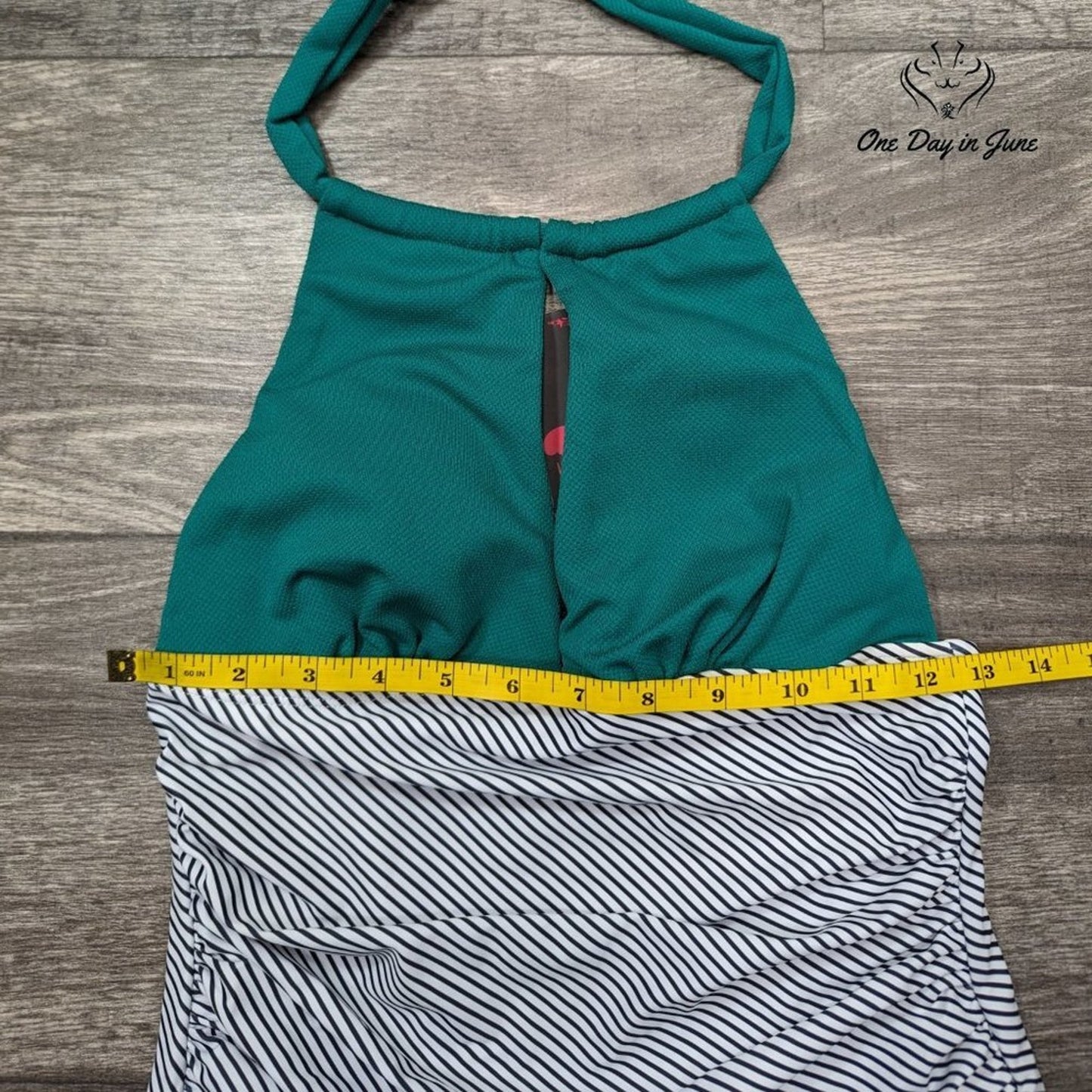 Shekini V Neck One Piece Swimsuit Size S