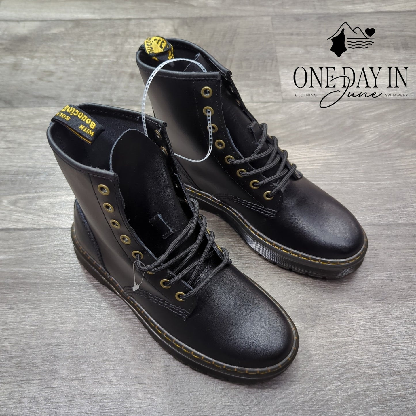 Dr. Martens 1460 Slip Resistant Leather Boots Black Size 7