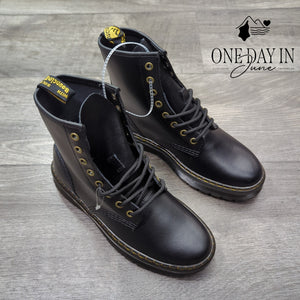 Dr. Martens 1460 Slip Resistant Leather Boots Black Size 7