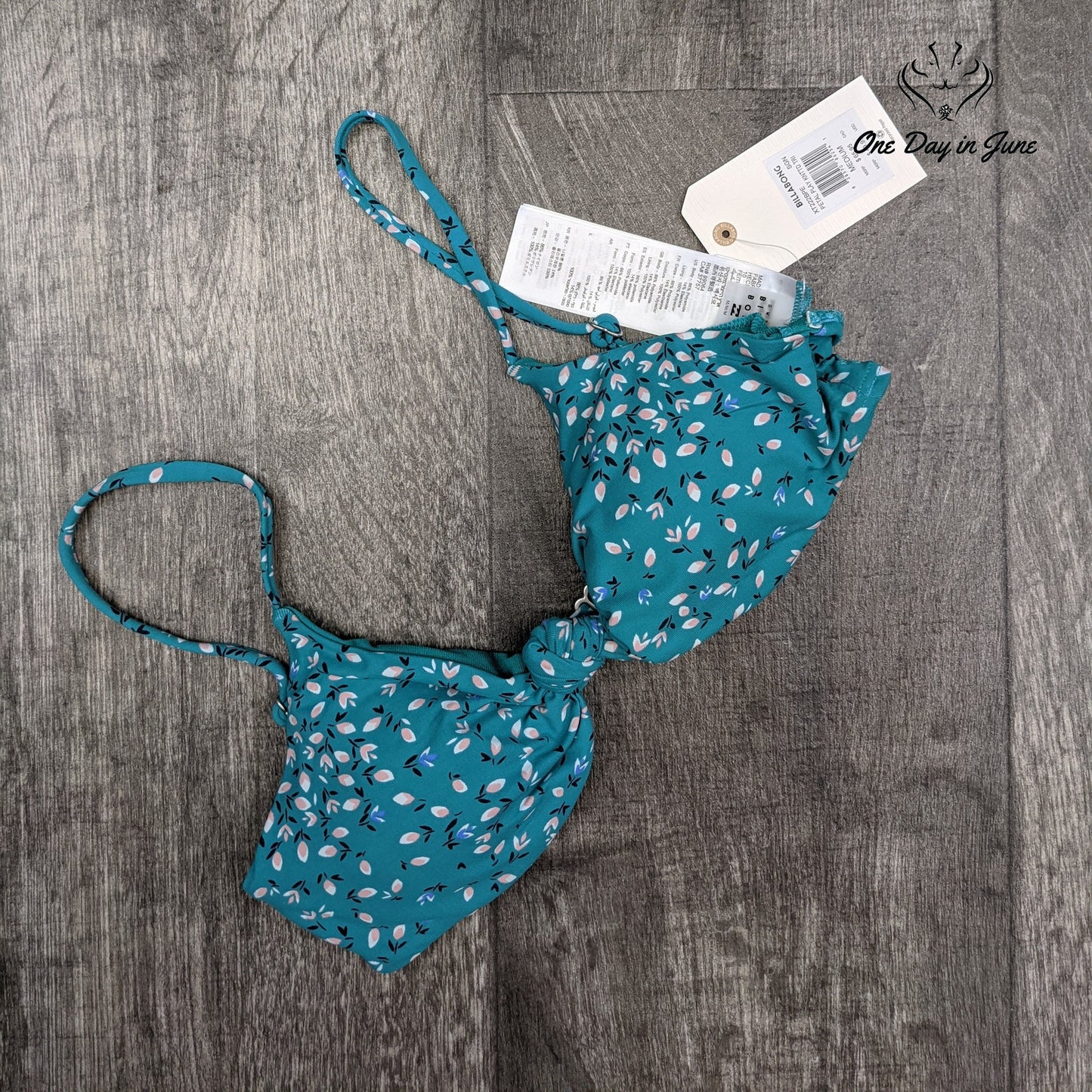Billabong Knotted Triangle Bikini Top Swimsuit Size S
