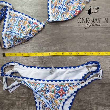 Bikinx Clasp Back Triangle Bikini Swimsuit Size S
