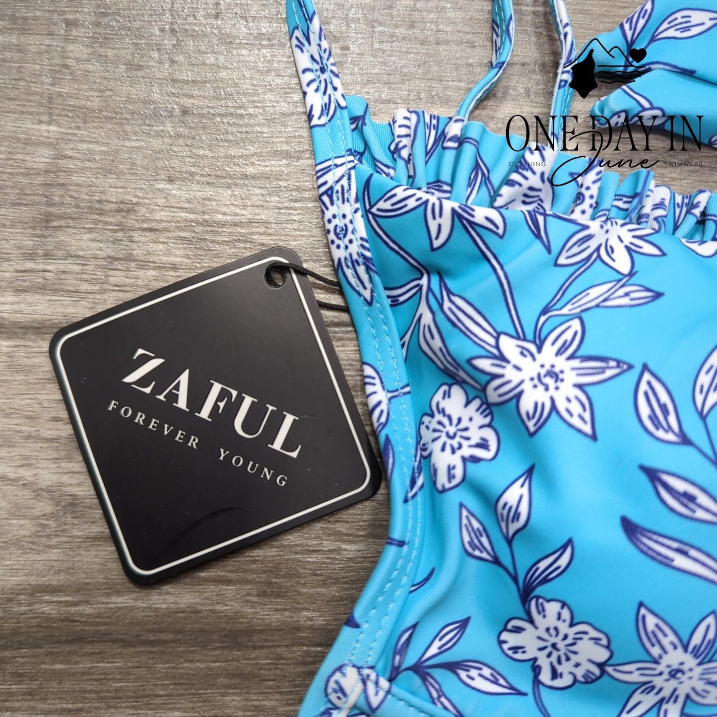 Zaful Tie Back Underwire Bikini Swimsuit Size S