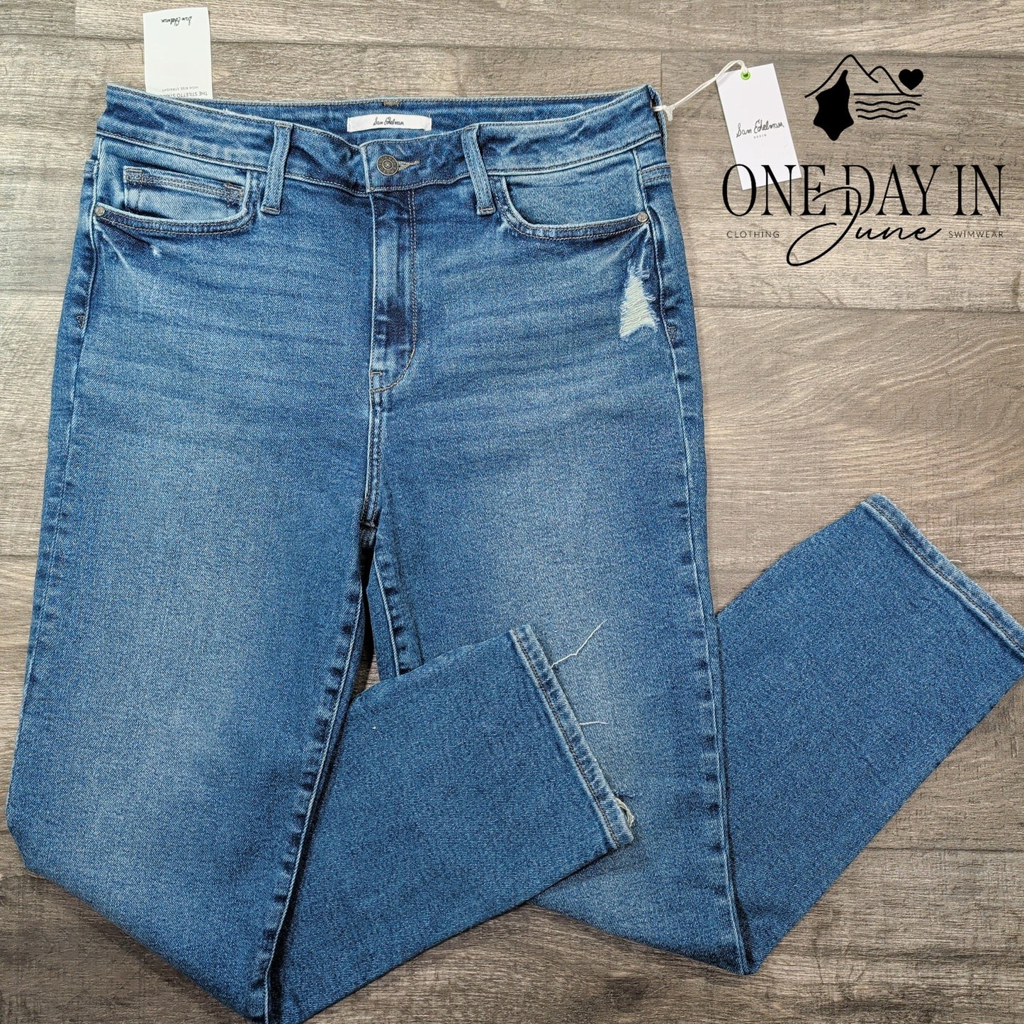 Sam Edelman The Stiletto High Rise Straight Jeans Size 16