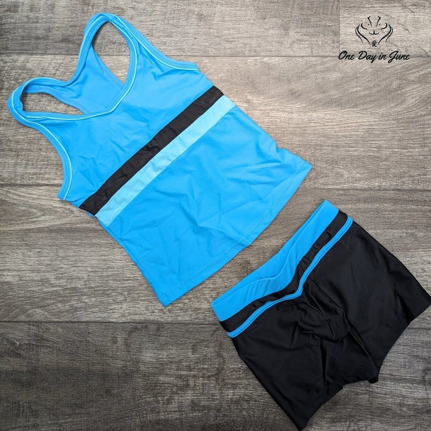 Priessei Boyshort Tankini Swimsuit Size L