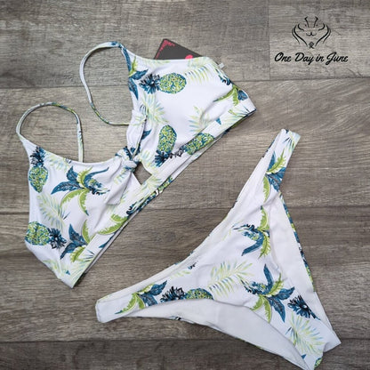 Shekini Floral Keyhole Bikini Swimsuit Size XL