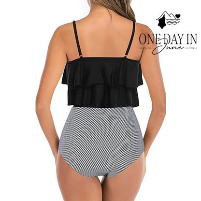 Adisputent High Waist Flounce Bikini Swimsuit Size XL
