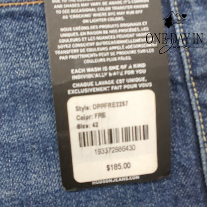 Hudson Byron Straight Leg Jeans Mens Blue Stretch Denim NWT $185 Size 42X30