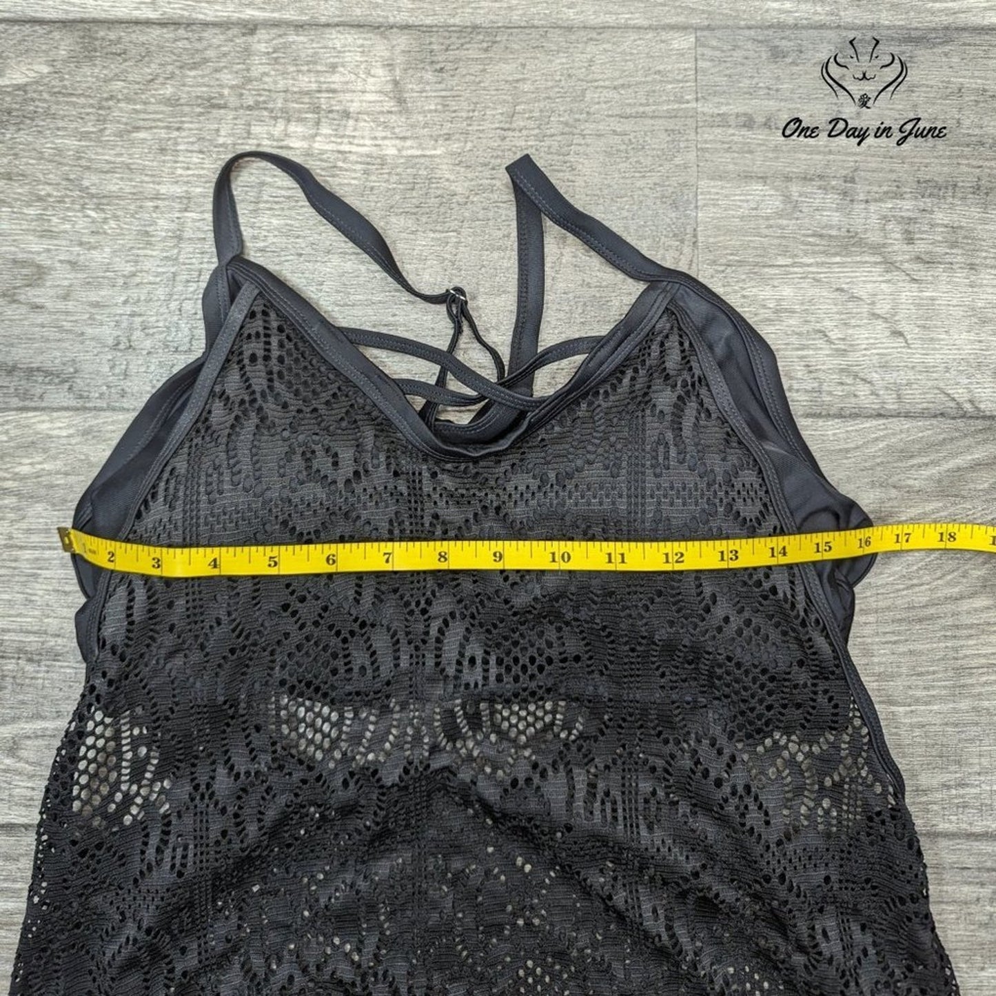 Nicetage Lace Double Up Tankini Swimsuit Size L