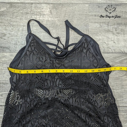 Nicetage Lace Double Up Tankini Swimsuit Size L