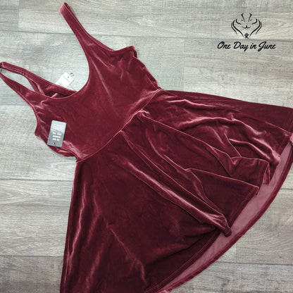 Express Sweetheart Velour Skort Mini Dress Size S