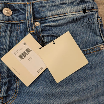 Calvin Klein High Rise Straight Leg Jeans Medium Wash NWT Size 4S (27S)