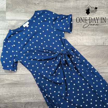 On 34th Short Sleeve Tie Side Dress Size M