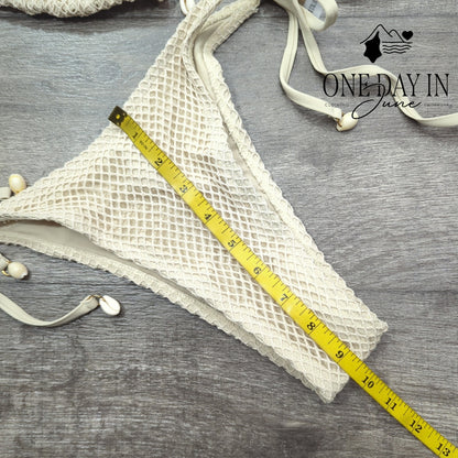 Zaful Tie Back Tie Side Bikini Swimsuit Size S