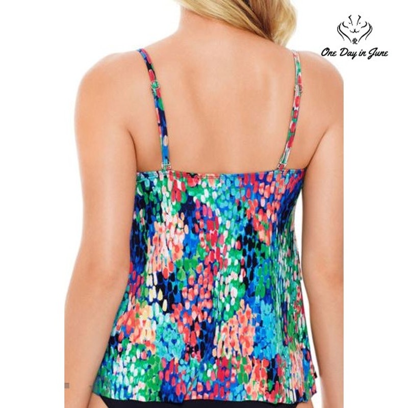 St. John's Bay Abstract Tankini Top Size 8