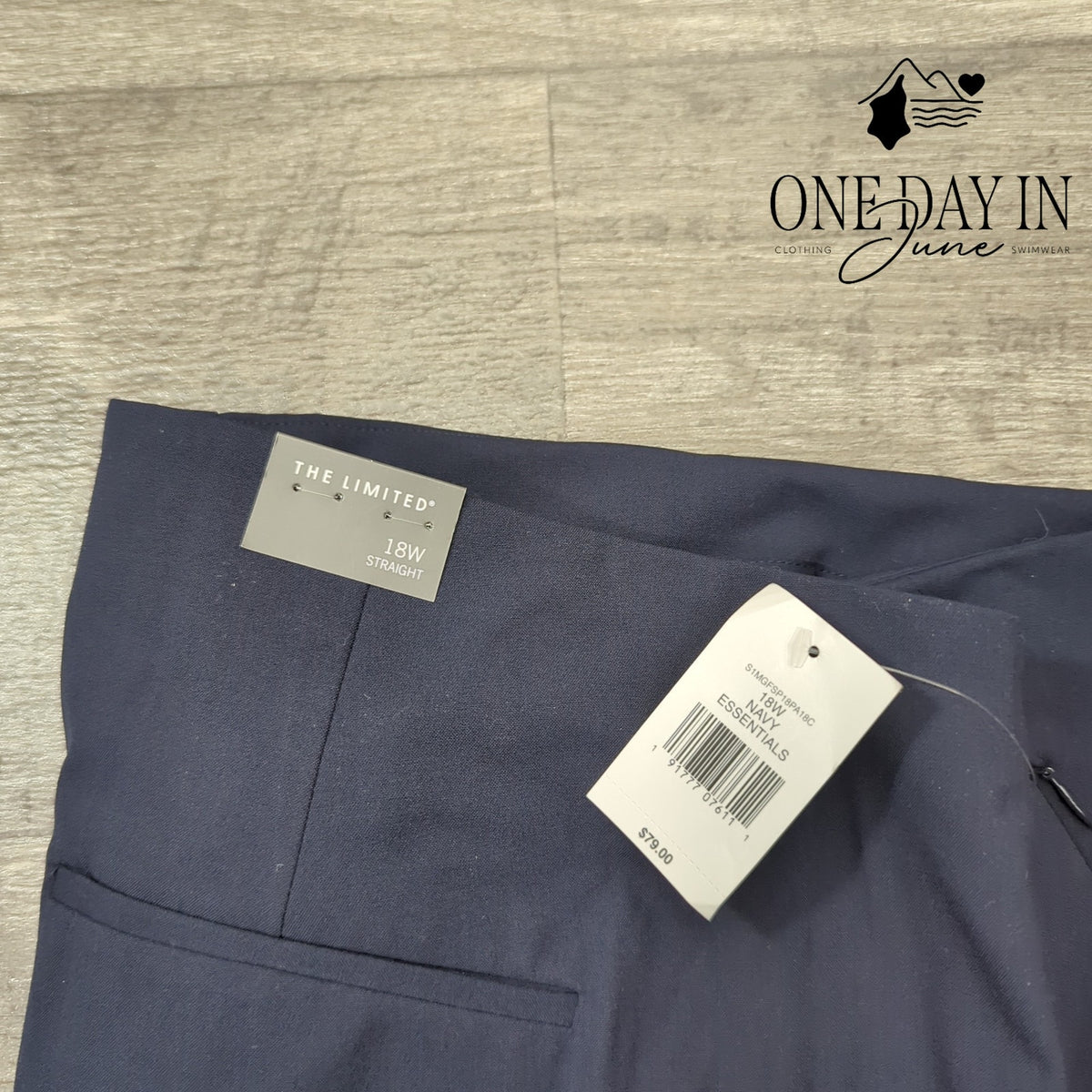 The Limited Essentials Plus Straight Leg Dress Pants Navy Blue NWT $79 Size 18W