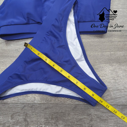 Aqua Eve Crop Top Bikini Swimsuit Size S