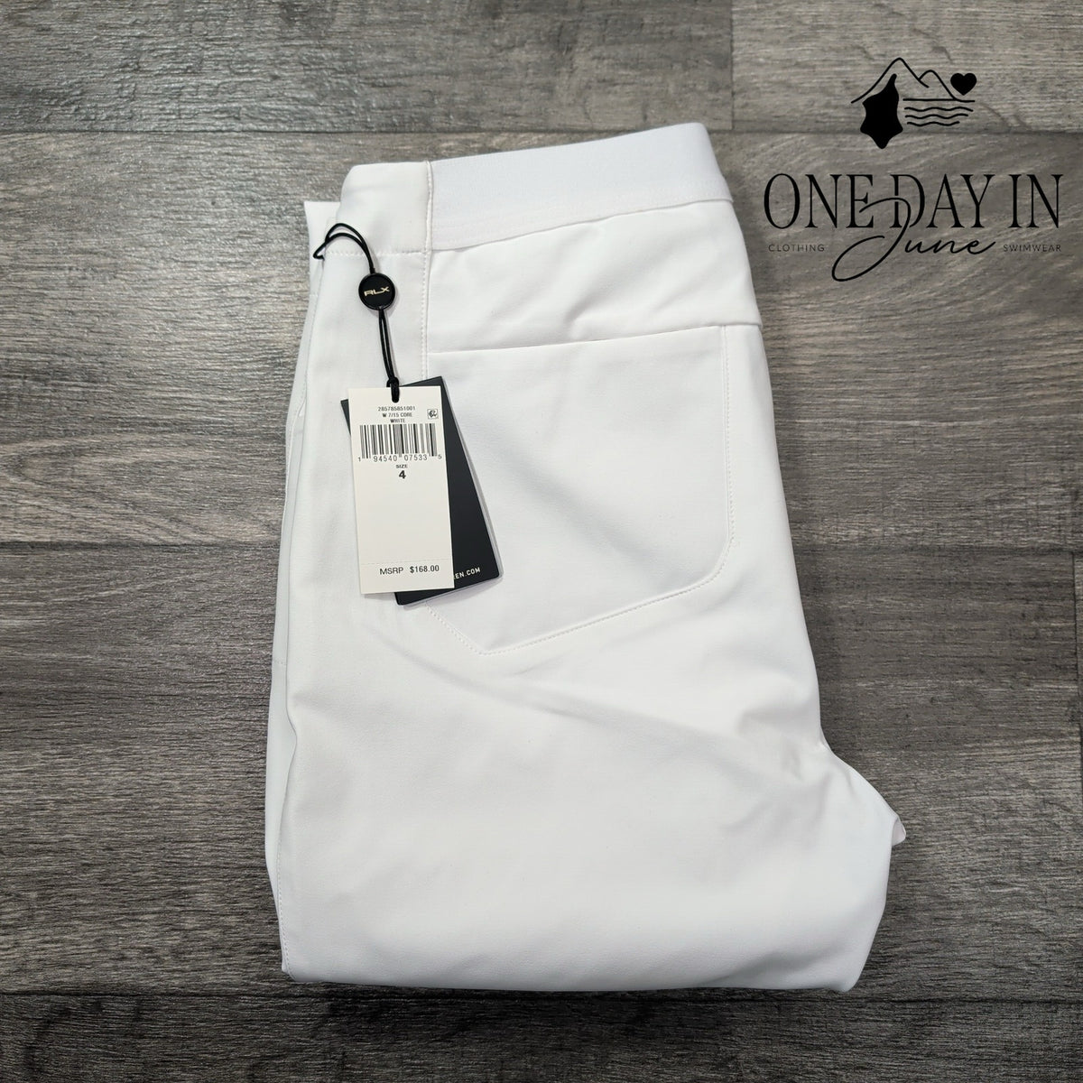 RLX Ralph Lauren Golf Ankle Pants White Stretch Performance NWT Size 4