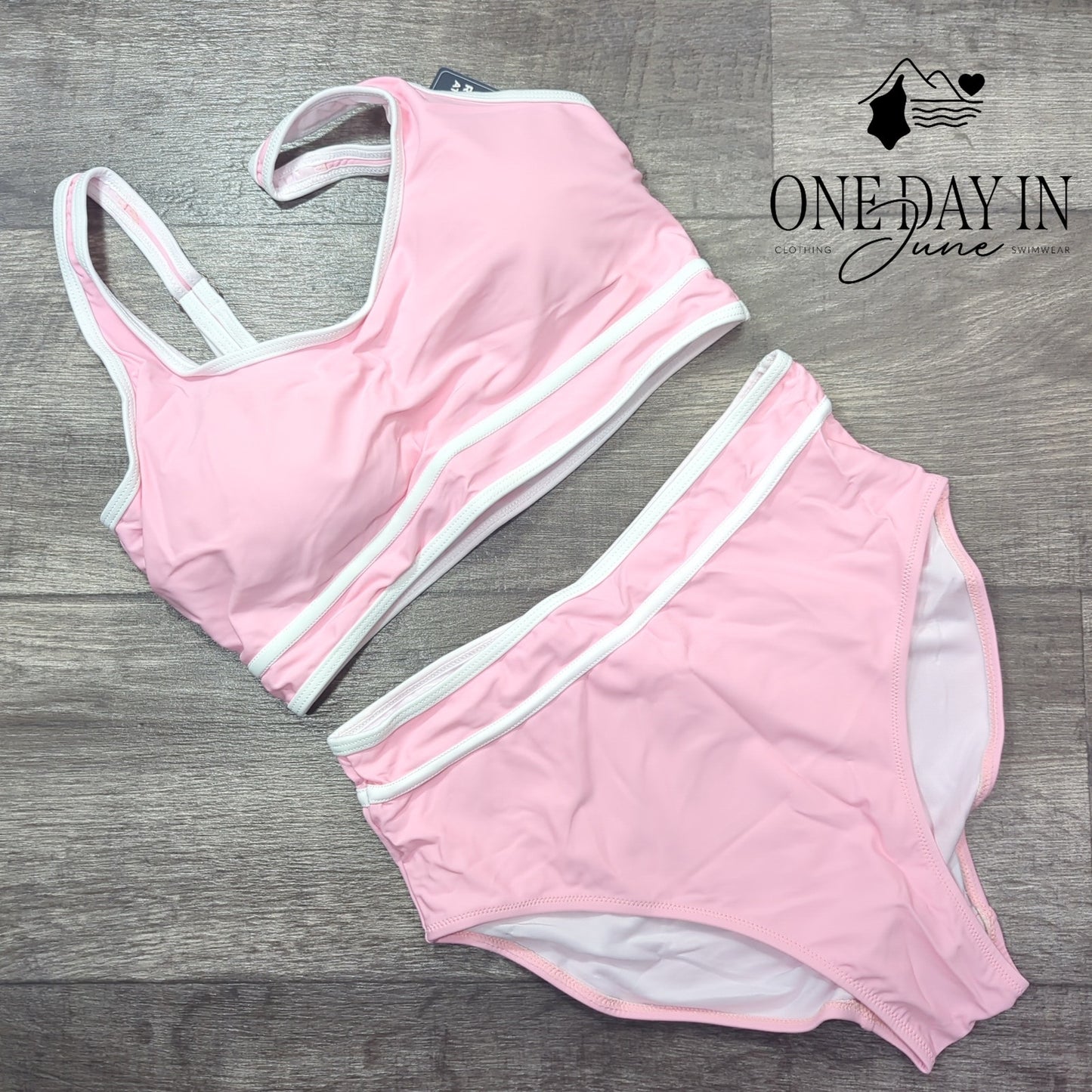 Blooming Jelly Crop High Waist Bikini Swimsuit Size M