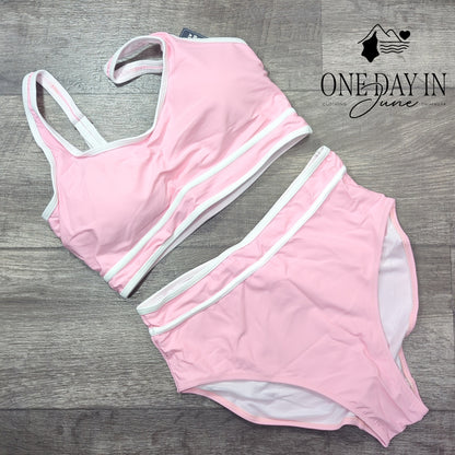 Blooming Jelly Crop High Waist Bikini Swimsuit Size M