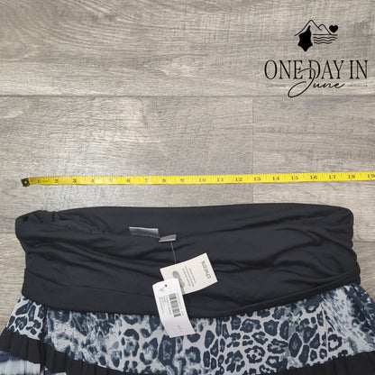 Chico's Fold Over Maxi Crinkle Zebra Skirt Size Chico's 2 (12)