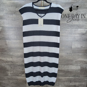 Stitch & Feather Sleeveless Shoulder Pad Knit Dress Size S