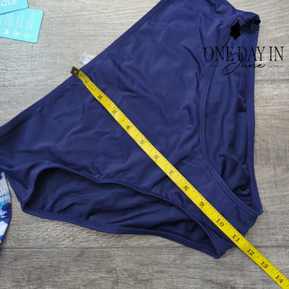 Yonique Cross Back Tankini Swimsuit Size M