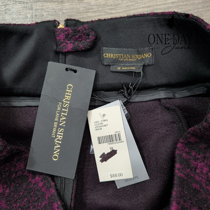 Christian Siriano Lane Bryant Pencil Skirt Purple Black Jacquard NWT Size 18