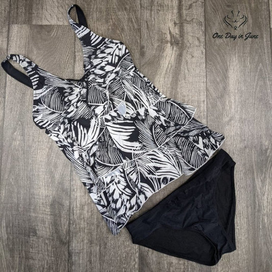 Amzbrly Adjustable Strap Ruffle Bikini Swimsuit Size M