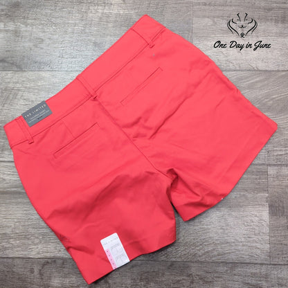 The Limited Tailored Shorts Coral Red Stretch Bermuda Walking Shorts NWT Size 6