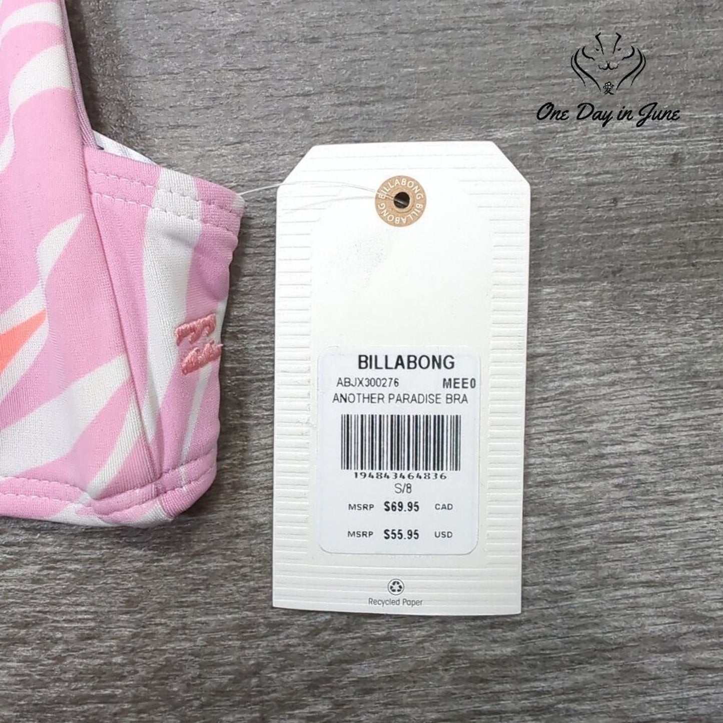 Billabong Another Paradise Bralette Bikini Top Size S