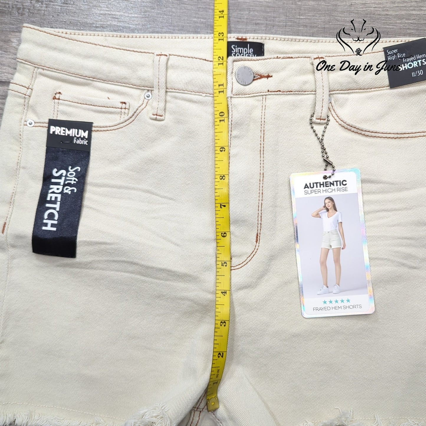 Simple Society Authentic Super High Rise Shorts Size 11