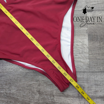 Cupshe Deep V Wrap One Piece Simwuit Size S