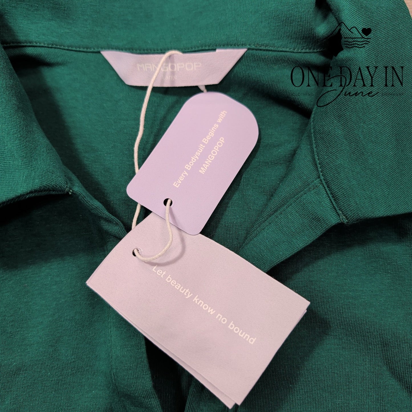 Mangopop Long Sleeve Bodysuit Size L